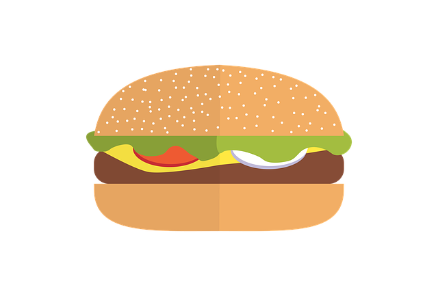 Free beef burger cheese illustration