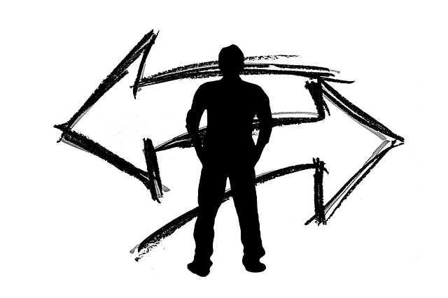 Free decision man silhouette illustration