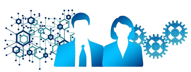 Free hexagon group blockchain illustration