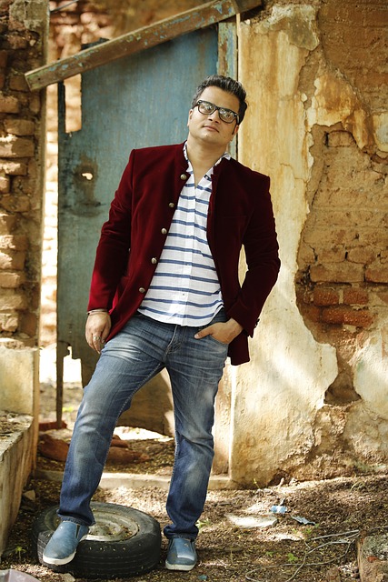 Mode, Modellieren, Samt, Jacke