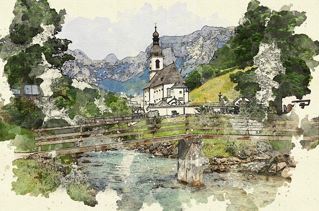 Free ramsau bavaria upper bavaria illustration
