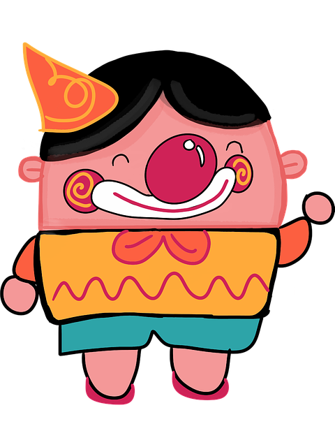 Free clown cartoon character illustration
