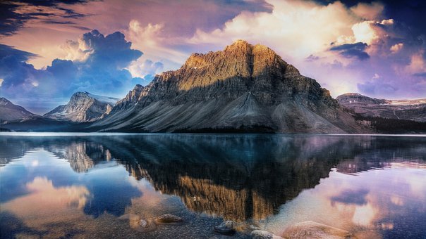 Berg, Wolken, Landschaft, Himmel, Natur
