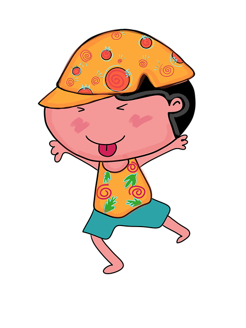 Free boy run man illustration