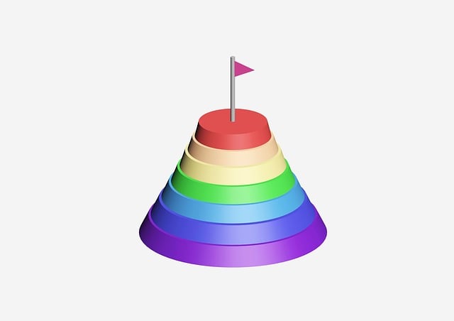 Free rainbow ranking three-dimensional shapes illustration