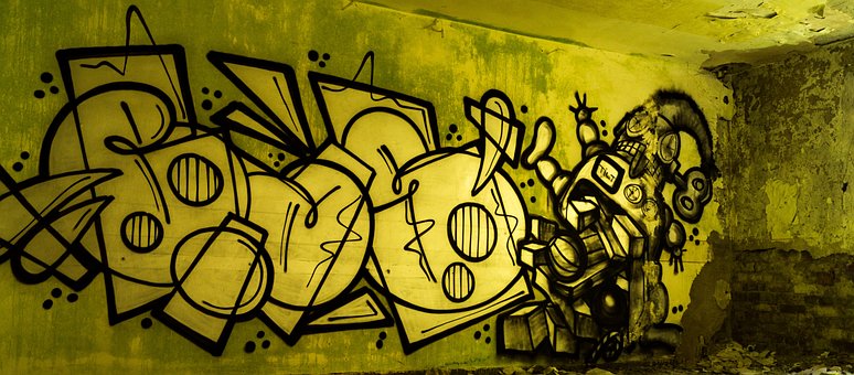 Pintada, Pared, Arte, Fachada