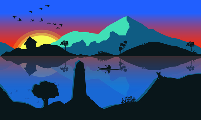 Natureza, Pôr Do Sol, País, Água