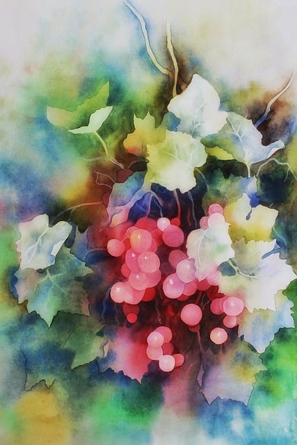 Download free HD stock image of Watercolor Berry Free watercolor berry painting illustration