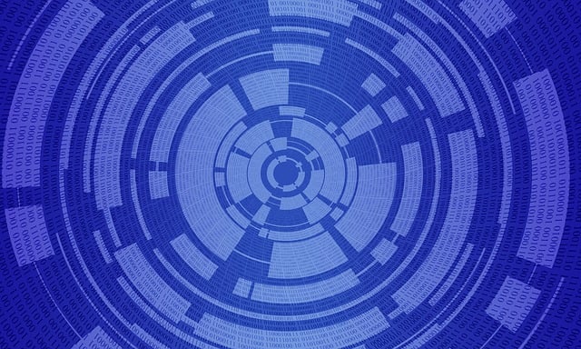 Free technology binary information illustration