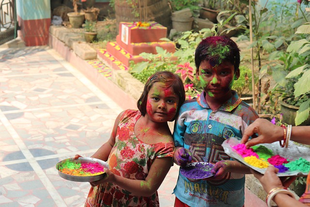 Free Holi Kids photo and picture