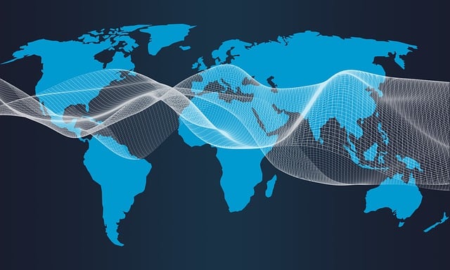 Free technology globalisation business illustration