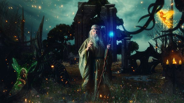 Druid, Zane, Magie, Tapet, Mistic