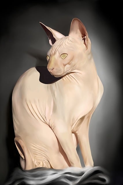 Free sphynx cat animal illustration