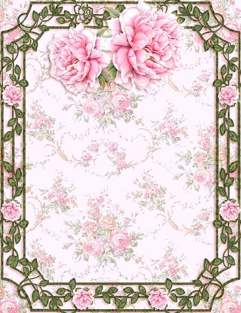 Free Peonies Shabby Chic illustration and picture