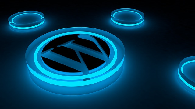 Free wordpress logo glow illustration