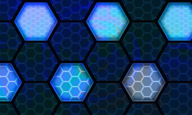Free blockchain network business illustration