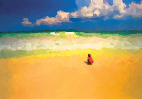 Free Beach Child illustration and picture