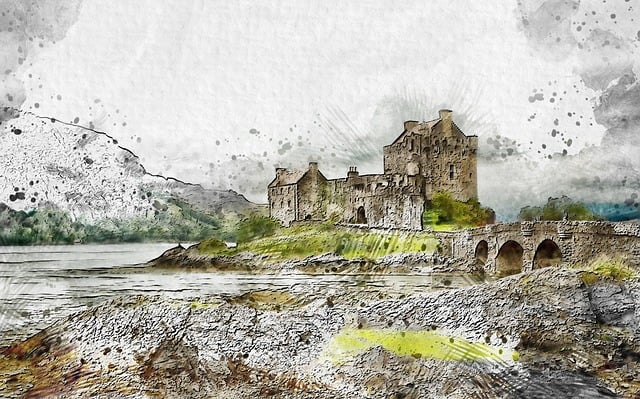 Free old structure architecture illustration