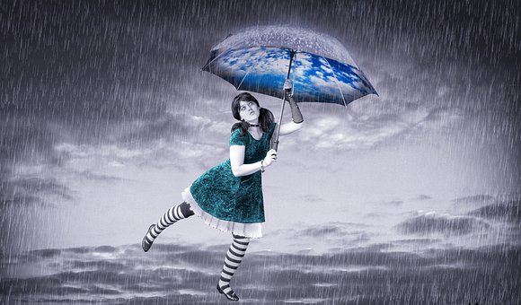 Free Rain Girl photo and picture