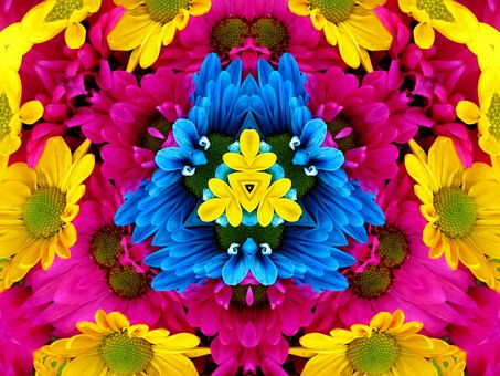 Free Flowers Kaleidoscope illustration and picture