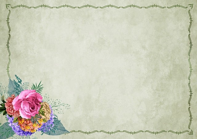 Free flower frame background image illustration