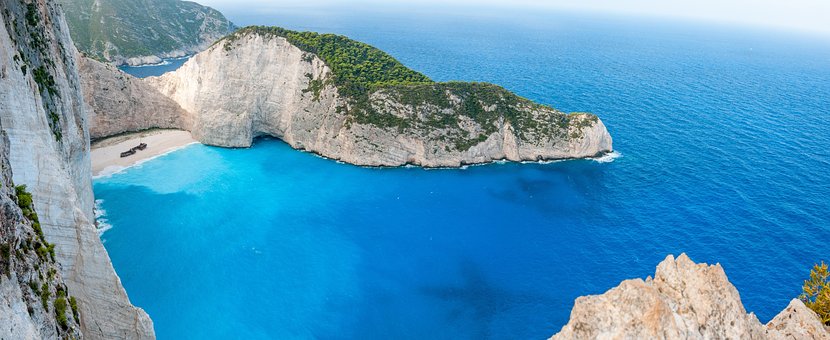 Zakynthos, Schiff, Wrack, Panorama