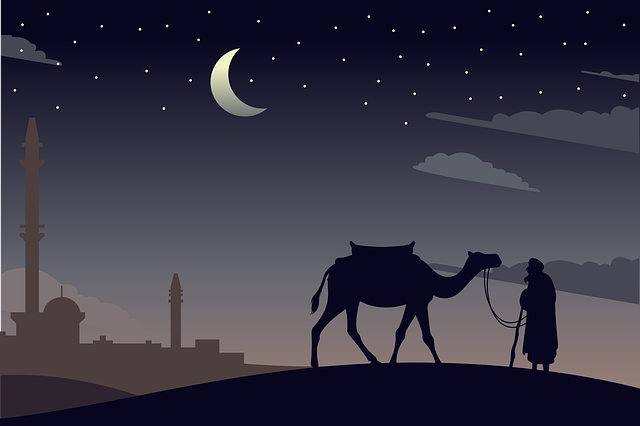 Free ramadan islamic traditional illustration