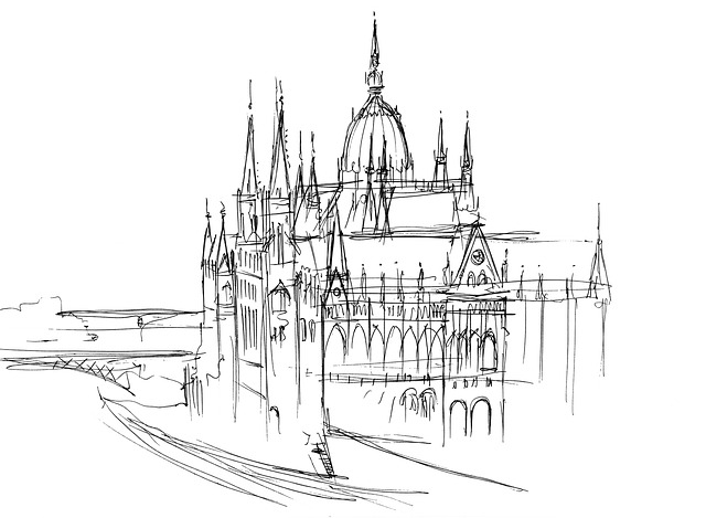 Free budapest parliament hungary illustration