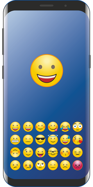 Free smartphone emojis mobile vector