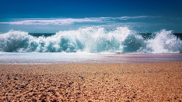 Golf, Beach, Havet, Ocean, Kysten