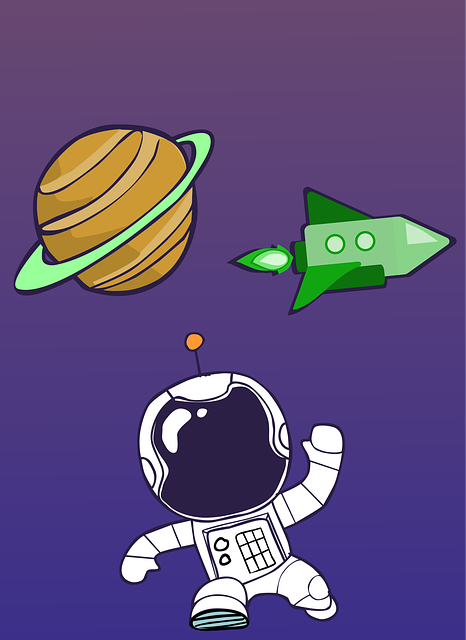 Free jupiter astronaut ship vector