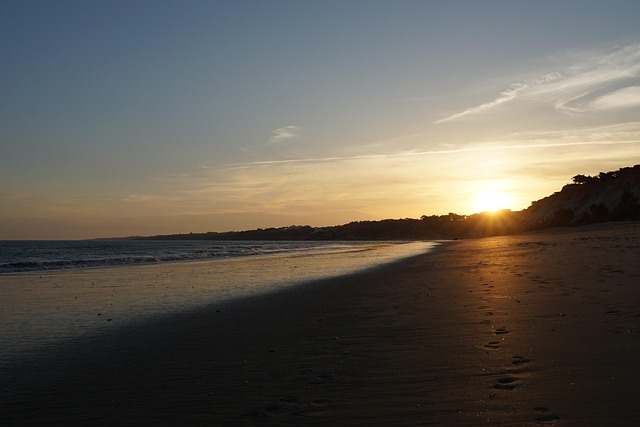 Algarve, Sonnenuntergang, Strand, Meer