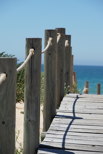 Holzweg, Weg, Meer, Holzplanken