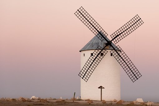 Puesta De Sol, Molinos, Castilla