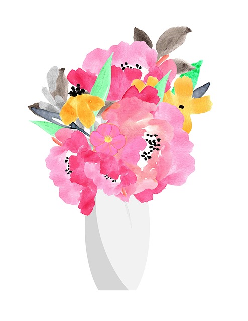Free Watercolor Vase illustration and picture