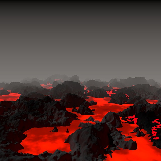 Free lava magma islands illustration