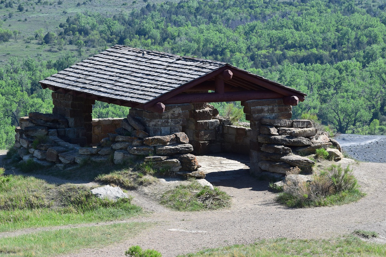 Picnic Shelter In North Dakota USA