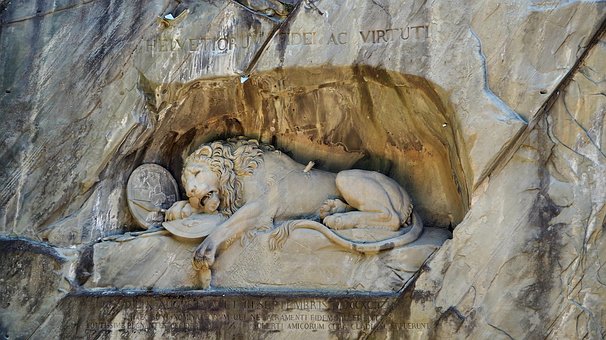 Løve Monument, Luzern, Løve, Monument