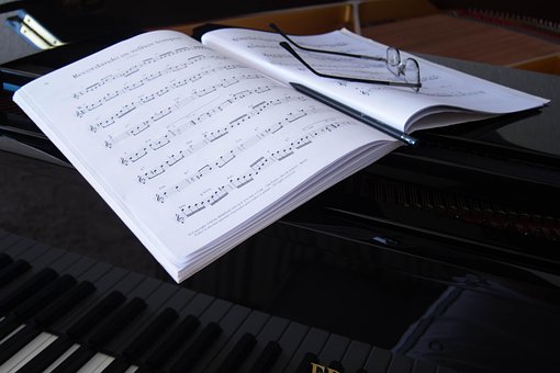 Free Music Sheet Glasses photo and picture