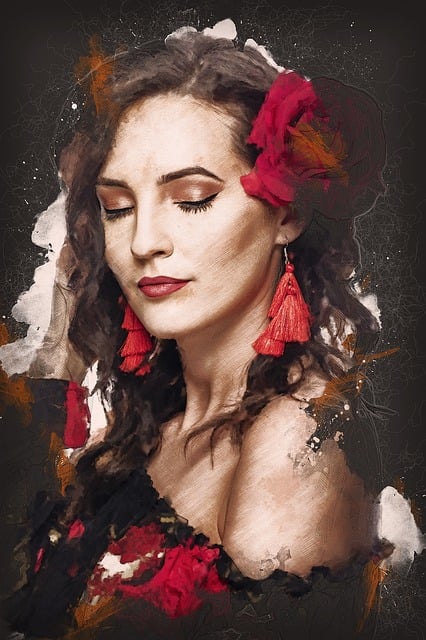 Free beautiful woman girl illustration
