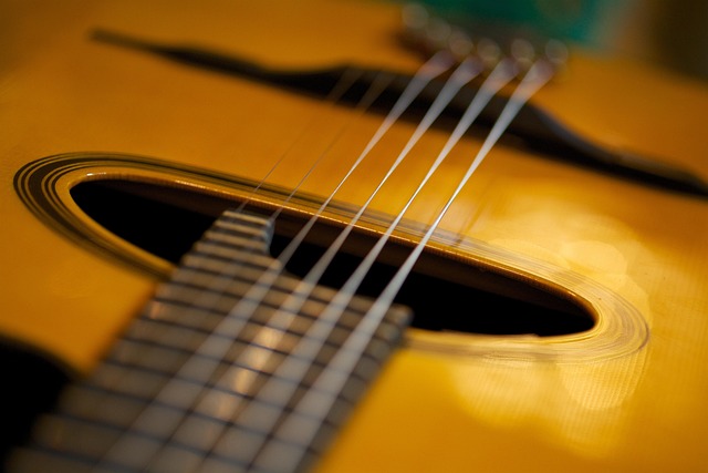 Gitarre, Bokeh, Fokus, Saiten