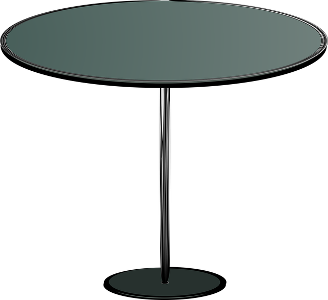 Free table round coffee vector