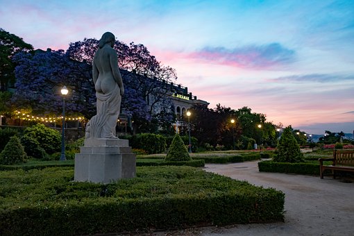 Free Statue Sunset photo and picture