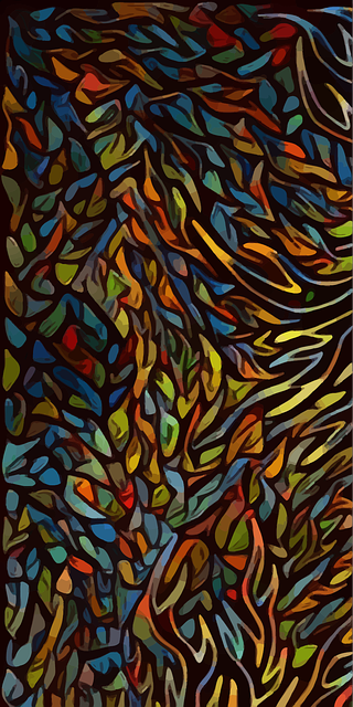 Free stained glass pattern wallpaper vector