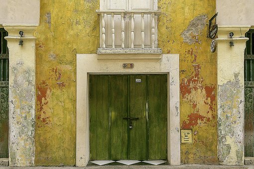 Dveře, Architektura, Koloniální, Grunge