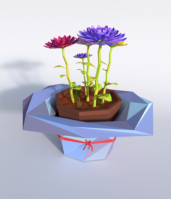 Free Flower Lowpoly illustration and picture