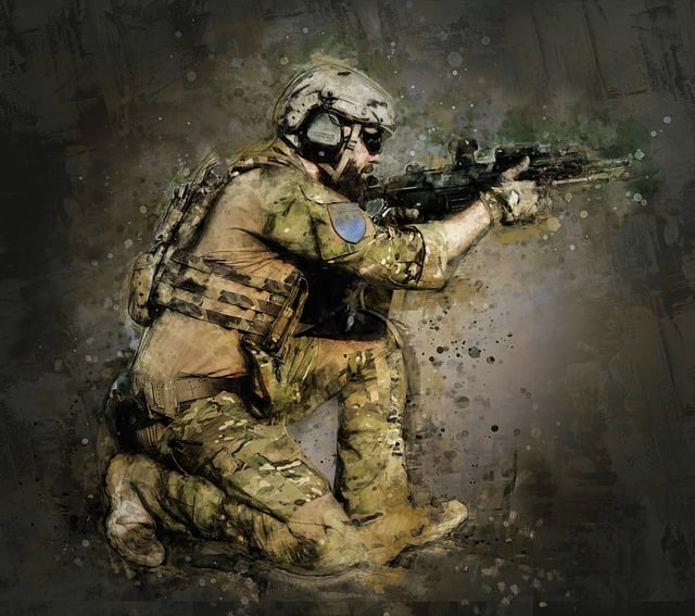 Free soldier smoke sand illustration