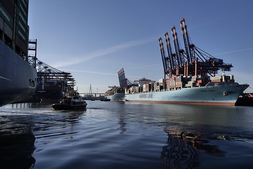 Container, Hamburg, Haven, Havenstad