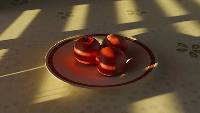 Free apple apples plate illustration
