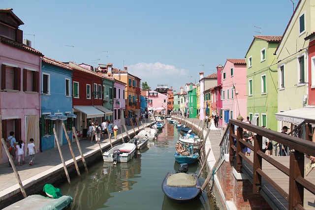 Burano, Venedig, Huse, Flerfarvet
